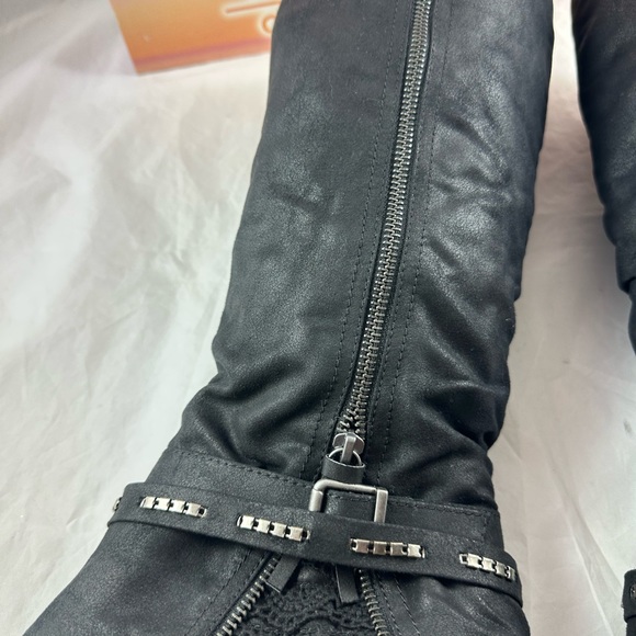 JellyPop Size 9.5 M Carrly Black Knee High Heeled Boots New in box. - Picture 11 of 14
